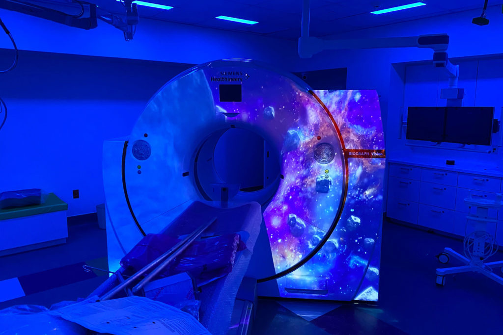 CT Projection Video Ambient Lighting